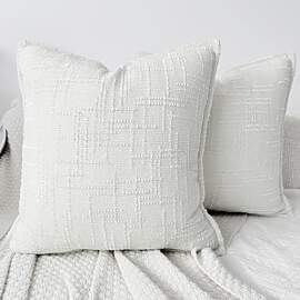 OYIMUA Kissenbezug 50x50 Creme Weiß 2er Set