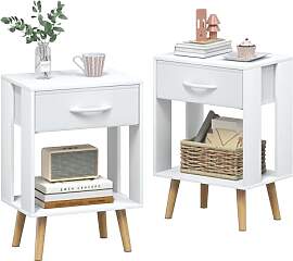 OYRREU Nachttisch 2er Set, 40X 30 X 60.3cm