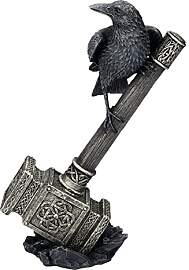 Pacific Giftware Thors Hammer Figur mit Rabe