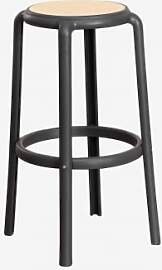 Pack Mit 2 Hohen Hockern Omara Grau Graphit &