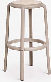 Pack Mit 2 Hohen Hockern Omara Moka Braun &