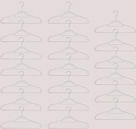 Pack Mit 20 Kleiderbügeln Aus Samt Palou Beige