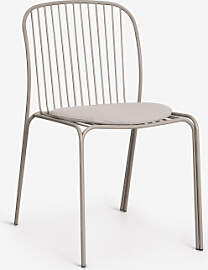 Pack Mit 4 Gartenstühlen Aus Stahl Anerina Moka