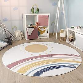Paco Home Kinderteppich Teppich Kinderzimmer Rund
