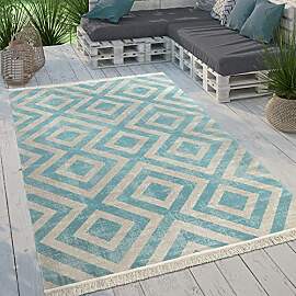 Paco Home Moderner Outdoor Teppich Geometrisches
