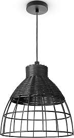 PACO HOME Pendelleuchte "PUCA", schwarz, 