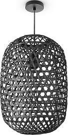 PACO HOME Pendelleuchte "PUNU", schwarz, 