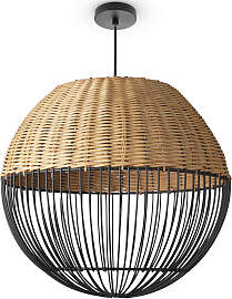 PACO HOME Pendelleuchte "PURO", schwarz, 