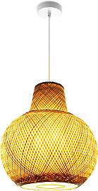 PACO HOME Pendelleuchte "TOPU", braun