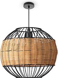 Paco Home Rattan Pendelleuchte Wohnzimmer