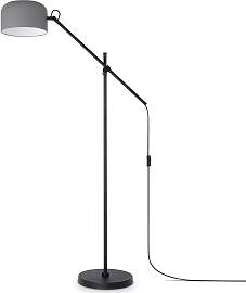 PACO HOME Stehlampe "BOWL", grau (grau,