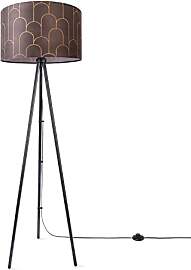 Paco Home Stehlampe Wohnzimmer Lampenschirm Stoff
