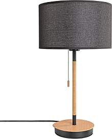 Paco Home Tischlampe Schlafzimmer Stoffschirmlampe 