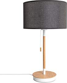 Paco Home Tischlampe Schlafzimmer Stoffschirmlampe 