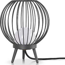PACO HOME Tischleuchte "AUZZURRA", grau, 