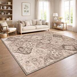 Paco Home Vintage Wohnzimmerteppich Kurzflor Boho