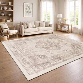 Paco Home Vintage Wohnzimmerteppich Kurzflor Boho