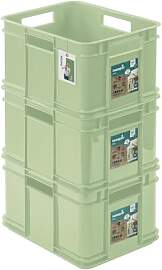 PAFEN 3x Euro Stapelbox 16l - 35 x 27 x 21 cm –