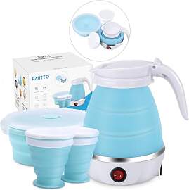 PAHTTO Elektrischer Wasserkocher 600ml mit Becher