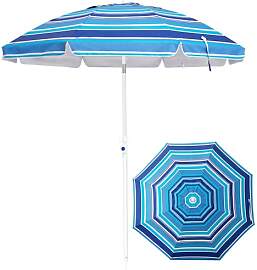 Palawano 1.6M Strandsonnenschirm mit Sandschraube, 