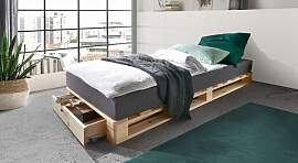 Palettenbett Ganta Kiefer Massivholz mit