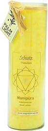 Palm Light Chakra Kerze – gelb, 20cm, 100 Std.