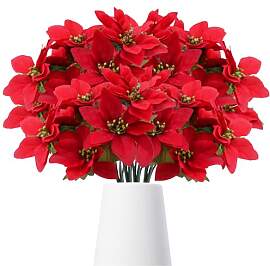 pangutheos Weihnachtsstern Künstliche Blumen 4