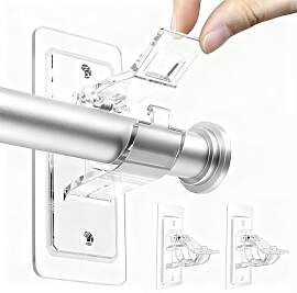 PangWuu 2er-Pack Gardinenstangenhalter ohne