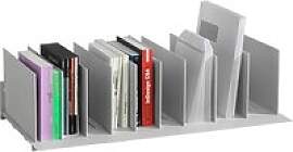 PAPERFLOW Buchstütze grau 85,8 x 32,3 x 23,3 cm,