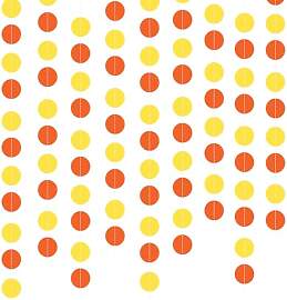 Papier Girlande Glitzer Runde Banner, 4 Stücke