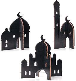 Papierdrachen 3 Verschiedene Holz Moscheen zum