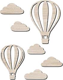 Papierdrachen Wanddekoration aus Holz - ideale