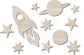 Papierdrachen Wanddekoration aus Holz - ideale