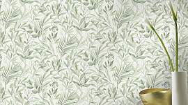 Papiertapete RASCH "mit Blättern",