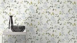 Papiertapete RASCH "mit Blüten", beige