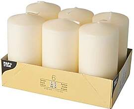 Papstar Stumpenkerzen / Säulenkerzen creme,