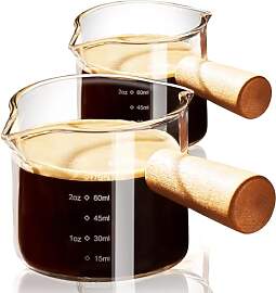 PARACITY Espressotassen mit Holzgriff 2er-Set,