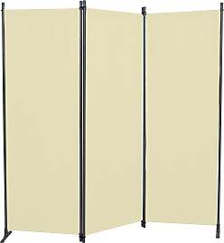 Paravent, beige, B:170cm H:165cm, Kunststoff,