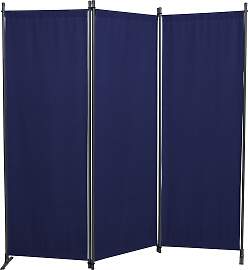 Paravent, blau, B:170cm H:165cm, Kunststoff,