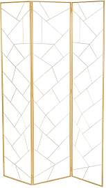 Paravent Mosaic- Raumteiler aus Metall in Gold -
