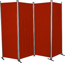 Paravent, rot (bordeaux), B:170cm H:165cm, Acryl,