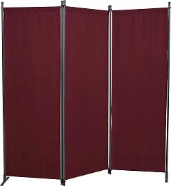 Paravent, rot (bordeaux), B:170cm H:165cm,
