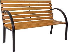 Parkbank BELLEVUE, Stahl, chinesische Spießtanne