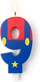 ParPix Cartoon Kerze 9 Geburtstag Mädchen Junge,