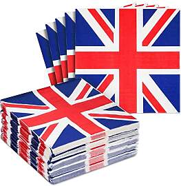 Party-Servietten, Motiv: Union Jack, rot-weiße