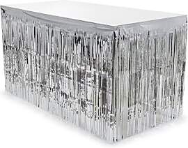 PartyDeco Lametta Tischrock 300x80cm - glänzende