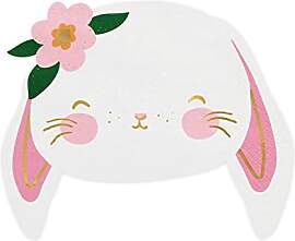PartyDeco Servietten Hase 20 Stück 14,5x12cm