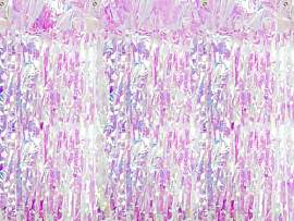 PartyDeco Türvorhang Lametta Irisierend | 90x250cm
