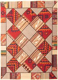 Patchwork Teppich 200 x 150 cm - mehrfarbig