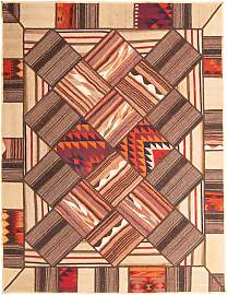 Patchwork Teppich 200 x 150 cm - mehrfarbig